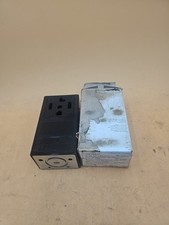 Leviton 061-55054 3 Pole 4 Wire Grounding Outlet. Black. Nema 14-30R