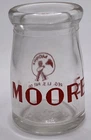 Vintage Moore Milk Large 2.25”x1.25” 1 2/5” Restaurant Creamer Red Milk Man