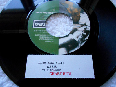 Oasis Mint- 7'' Jukebox Promo Some Might Say Talk Tonight A1 B1 1st Unused &Strip