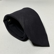 UNIFORMCRAVATS Men's Black Necktie Standard Tie Polyester Wool Blend Made in USA