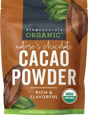 Organic Cacao Powder, 1Lb - Unsweetened Cocoa Powder with Rich Dark Chocolate Fl