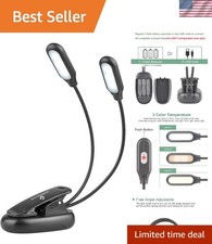 Flexible Rechargeable LED Book Light With 3 Light Modes Easy Clip Reading Lamp