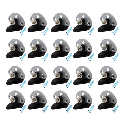 24 Pcs Pinlock insulators with 3 Point Gate Connector, Electric Fence Gate End