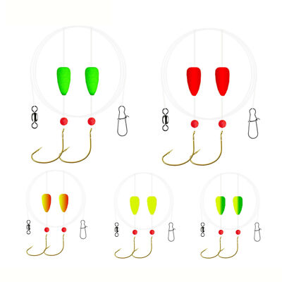 5Pcs Pre tied Catfish Fishing Rigs with Circle Hooks and Peg