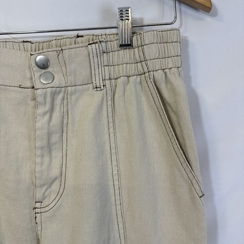 Full Tilt Girl’s Beige/Ivory Elastic Waist Cargo Pants - Size Large - Picture 6 of 15