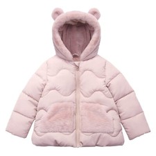 Rokka&Rolla Toddler Girls' Mini Fur Lined Puffer Coat
