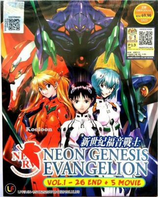 Anime Neon Genesis Evangelion Complete Series + 5 Movies ENGLISH