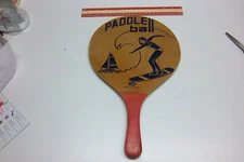 Paddle Ball Paddle Great Shape Sturdy Construction Cute Graphics Vintage