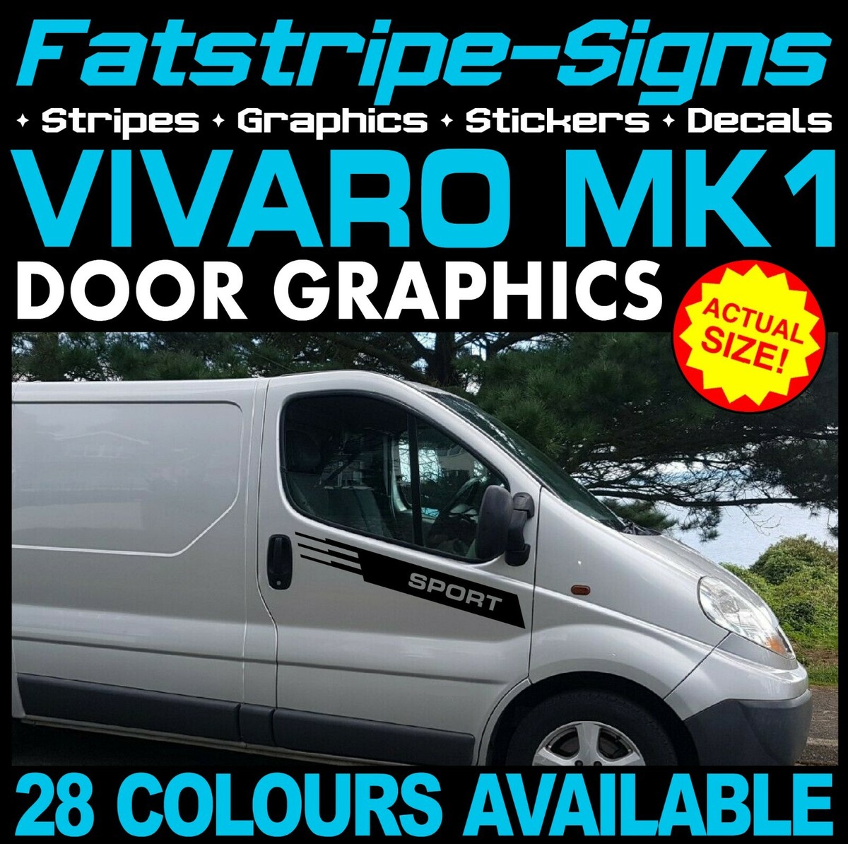 to fit VAUXHALL VIVARO MK1 DOOR STICKERS GRAPHICS DECAL CAMPER DAY