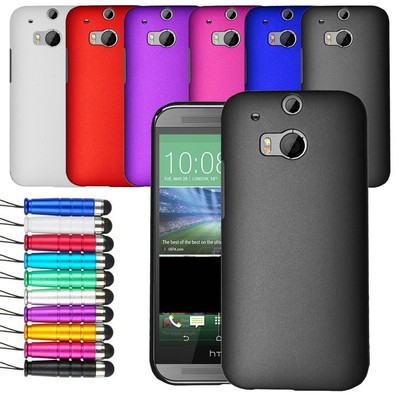 Für HTC One M8 Slim Ultradünne Hartschale Kunststoff Hülle Cover + Display + Stylus