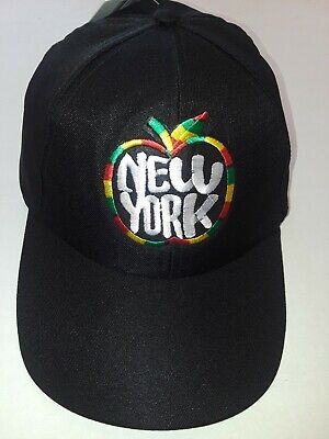 NY with Apple Image Embroidered Washed Cap 