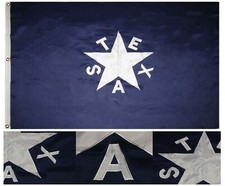 4x6 Embroidered Sewn Texas Zavala Lone Star 600D 2ply Nylon Flag 4'x6'