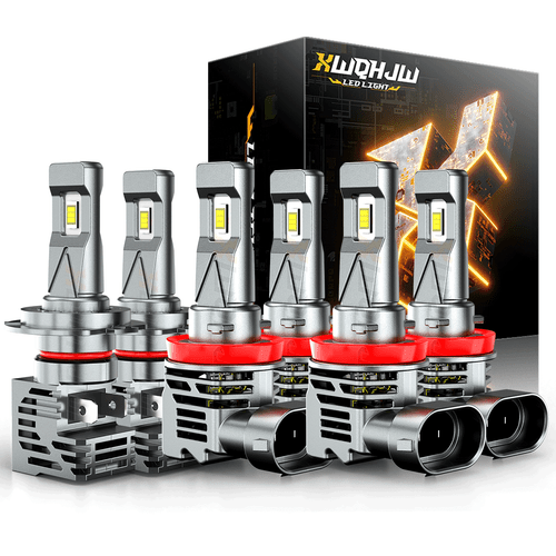 H7+H11+H11 Combo LED Headlight High Low Beam + Fog Light Bulbs Conversion Kit