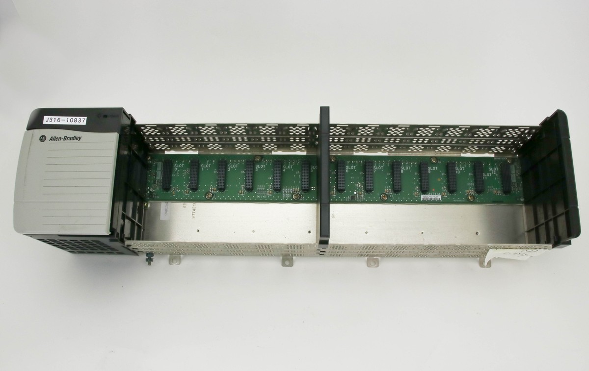 10837 ALLEN BRADLEY CONTROLLOGIX 13 SLOT CHASSIS W/ PSU 1756-PA72