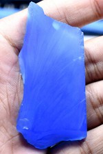 Untreated 116.10 Ct Natural Chalcedony Deep- Blue Translucent Superb Rough Slab