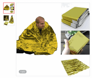 Outdoor Survival Emergency Mylar Waterproof Sleeping Bag Foil Thermal Blanket 1x
