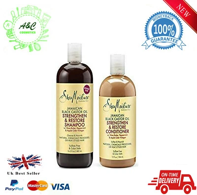 Shea Moisture Jamaican Black Castor Oil Shampoo & Conditioner 13oz Set