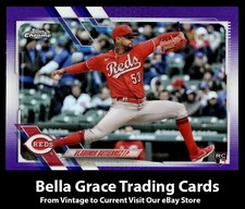 2021 Topps Chrome Update Vladimir Gutierrez #USC84 Reds Purple Refractor Rookie