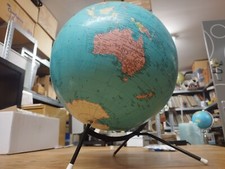 V60 Joli Globe Terrestre  Cartes Taride George Philips Challeng 1971 H=42 cm