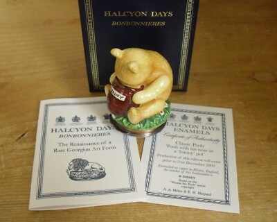 Box Halcyon Days Winnie the Pooh - Pooh & Hunny Pot Bonbonniere - 2 3/8'' (6 cm)