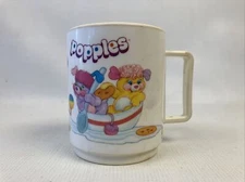 Popples Plastic Cup 1986 Deka Made in USA Vintage Kids / Childs Mug