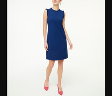 J Crew NEW NWT Womens 10 Blue Ruffleneck Suit Dress Dinner Work Formal