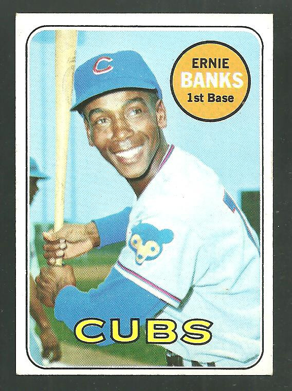 1969 Topps #20 Ernie Banks Vintage Baseball Card MLB Chicago Cubs