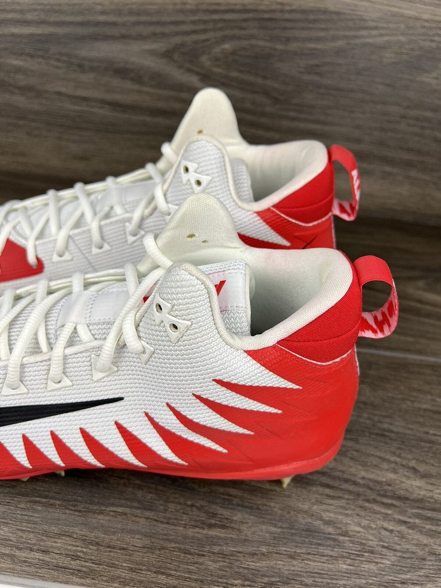 Size 10.5 Nike Alpha Menace Pro Mid TD P Football Cleats Red/White