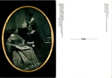 Continental Three Women with Daguerreotype Album Postcard