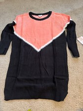 Lularoe Lauren Sweater Dress Size XS Striped B/W Block Soft Comfy New