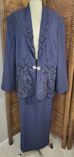 Katherine Bishop 2 Pc Formal Suit Mother Of Bride/Groom Navy Blue Size 20W