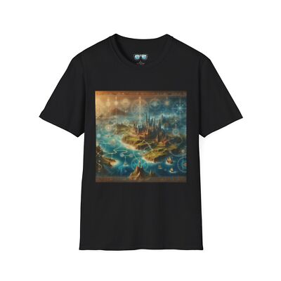 Time Map Unisex Softstyle T-Shirt - Vintage Retro Graphic Tee, Time Traveler
