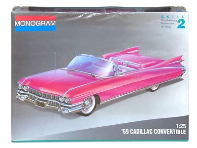 Monogram 2957 1/25 Scale '59 Cadillac Convertible Plastic Model
