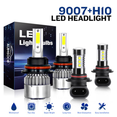 Fit Ford F250 F350 2001-2004 6000K 9007 LED Headlight+9145 Fog - Foto 3