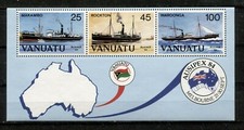 VANUATU 1984  AUSIPEX STAMP EXPO MINIATURE SHEET  MNH