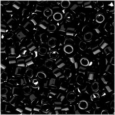 DB010 Miyuki Delica Seed Beads, Size 11/0, Opaque Jet Black 7GM Tube