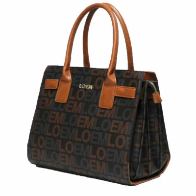 LOEM brand signature shoulder Bag handbag brown pockets Designer Inspired 