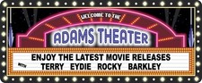 Cinema Retro Wall Art Custom Home Theater Movie Decor Wall Design Cinema Sign