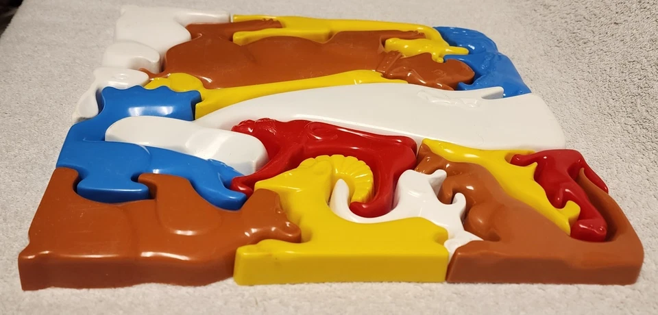 Rompecabezas de plástico completo Hasbro animales abstractos de colección de 14 piezas raro Foto 4 de 4