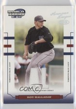 2004 Donruss World Series AL/NL Fabric Materials 91/250 Roy Halladay HOF s1e