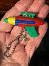Vtg 2-3/4 Pistol Revolver Space Ray Gun Puzzle Keychain TAKE-PULL APART 1950 s