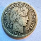 1911 D Barber Liberty Dime F+ from private collection SEE MY OTHER COINS