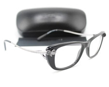 NEW COACH HC 6118B 5002 SHINY BLACK W/SILVER TEMPLES EYEGLASSES AUTHENTIC 51-17
