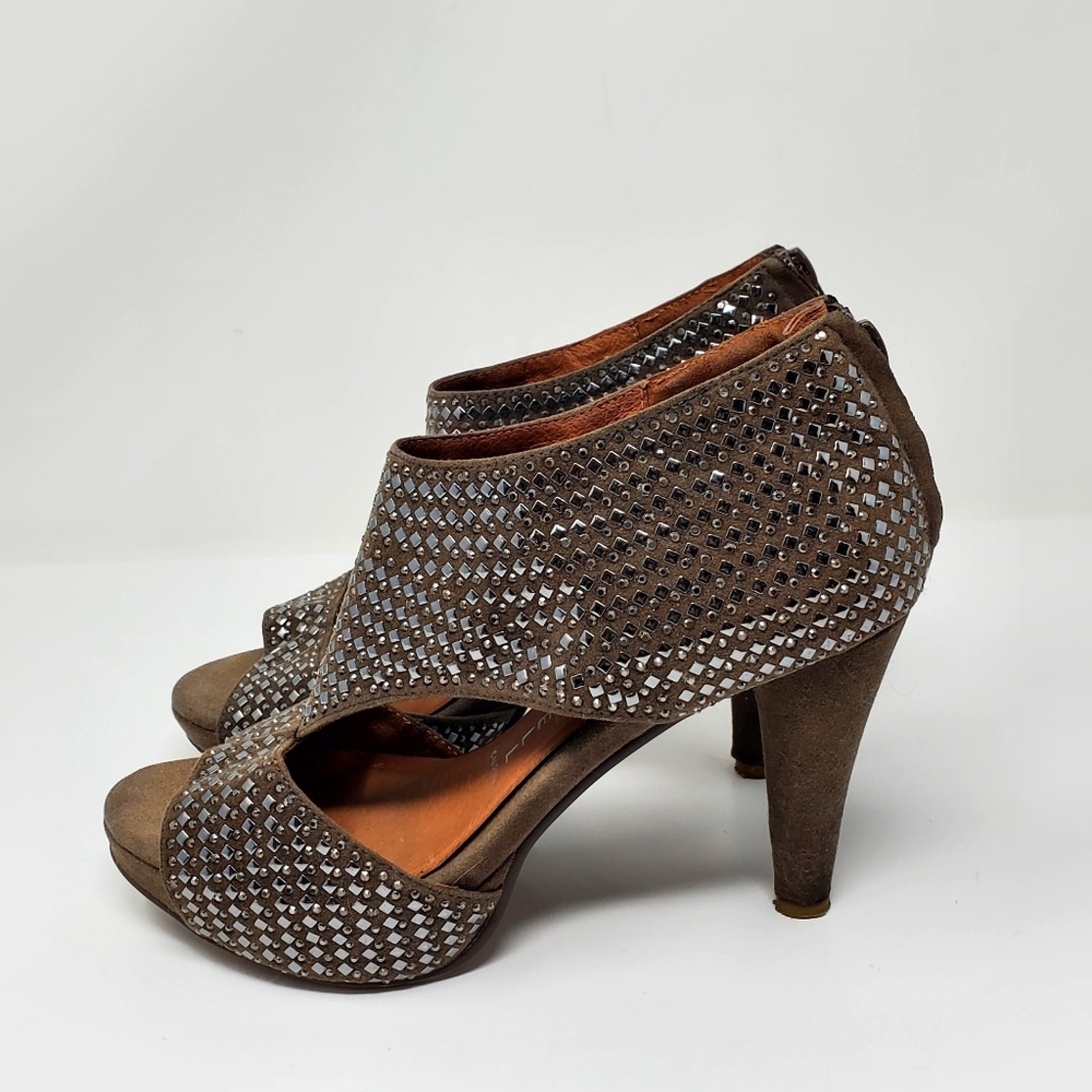 APL Jeffrey Campbell Ibiza Rally Sandalo borchiato avvolgente piede scarpa con tacco taglia 7