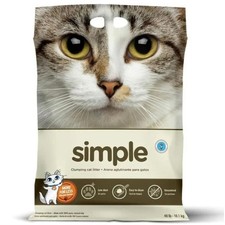 Simple 40Lb Unscented Clumping Cat Litter