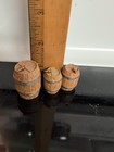 Miniature Barrel Kegs Cast Resin Set Of 3 Large One Opens — photo 4