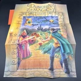 Dungeon Magic Sword Of The Elements (Nintendo NES) Map Instructions Insert Nice