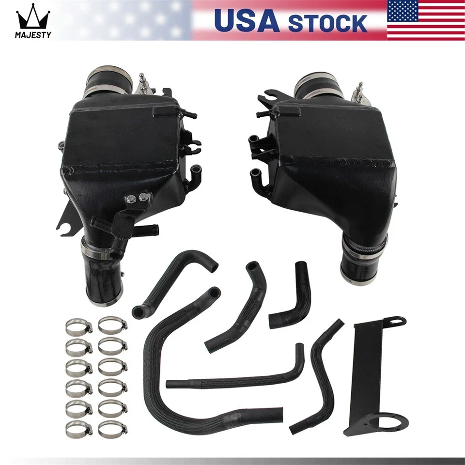 Intercoolers aire-agua de rendimiento para Infiniti Q50/Q60 V6 3.0T 2016+ negros Foto 4 de 4