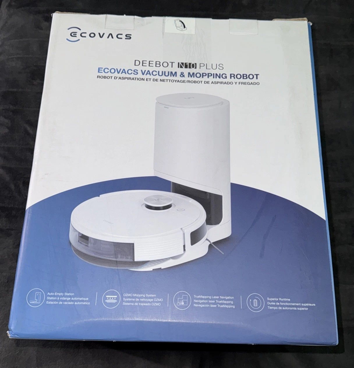 ECOVACS DEEBOT N10 Plus Robot Vacuum Mop Combo Auto Empty -NO BAGS