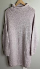 Aerie Mock Neck Sweater Dress Lavender Fuzzy Knit Long Sleeve Size Small Women’s